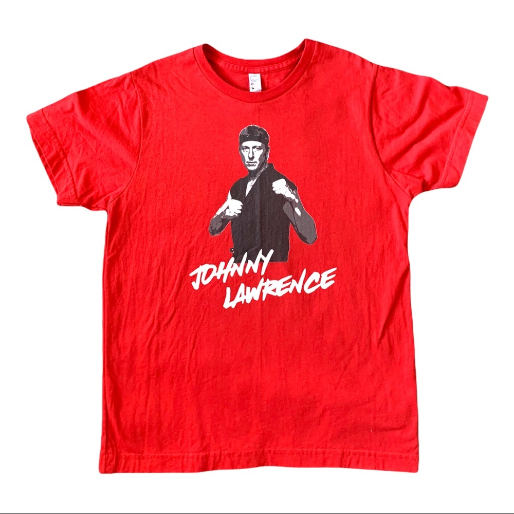 LAT Apparel Johnny Lawrence Youth Cobra Kai Medium SL Tee Shirt